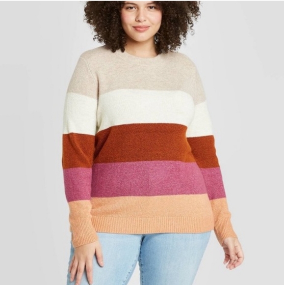 Ava & Viv Sweaters - New Ava & Viv multi stripe sweater